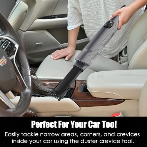 PROMOMO Handheld Vacuum Cordless, Lightweight 1.4lb with Powerful Suction, Charging Dock, Single Touch Empty and Detachable Dust Cup 6