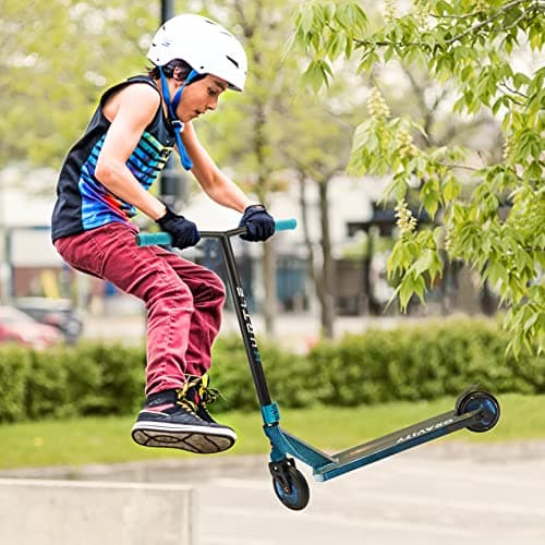 Hurtle Lightweight Kick Stunt Scooter - Lab Tested Safety Certified Street Freestyle Trick Scooter w/Alloy Deck, High Impact Wheels, ABEC-9 Bearing, HIC System - for Kids & Teens (Gravity in Aliens) 8