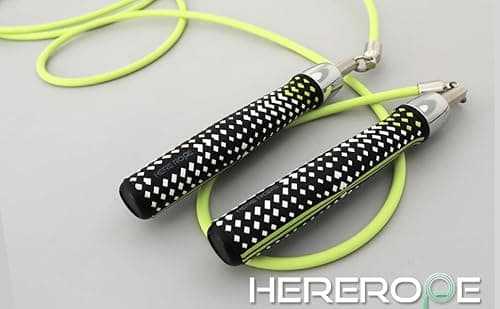 HEREROPE 1/4LB Weighted Jump Rope for Speed, Cardio, Boxing & Workout, Skipping Rope with Ball-bearing, Comfortable & Ergonomic Grip, Tangle Free Cable, Jump Ropes for Men Women Fitness 8