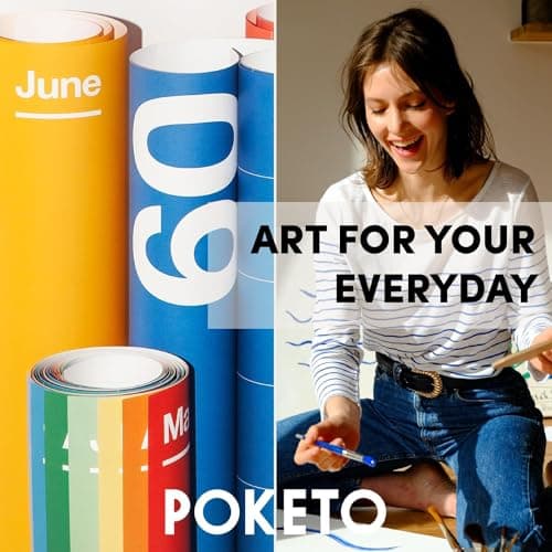 POKETO – Hardcover Project Planner - 11.9" x 8.4" - Undated - Weekly, Monthly & Yearly Notebook - Daily Planner - Note Taking - Eco-Friendly Journal - Home, School & Office Supplies - Clay 6