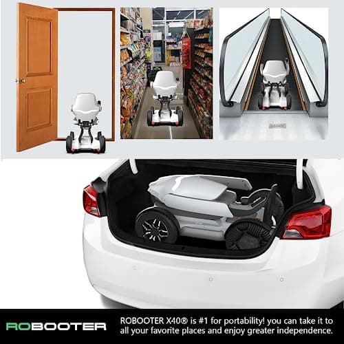 Intelligent Electric Powered Wheelchair Device, Automatic Folding, Remote Controlled, Smart, Compact Heavy Duty Mobile, Powerful Dual Motor, Foldable Portable Motorized Mobility Scooter 8