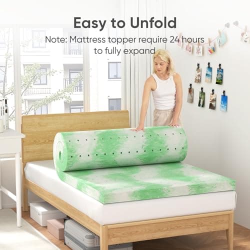 BedsPick Twin XL Mattress Topper - 2 Inch Gel-Infused Memory Foam Mattress PAD Twin Extra Long with Plush Feel & Pressure-Relieving Support - CertiPUR Certified for Home & Dorm Use 7