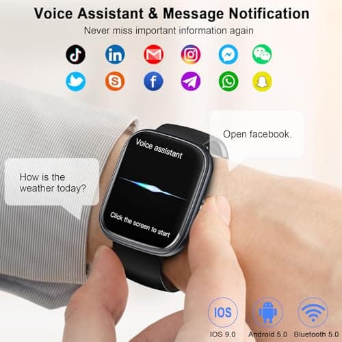 Smart Watch for Men Women, 2025 HD 1.91" Smartwatches (Answer/Make Call), 112+ Sports Modes Fitness Activity Tracker, Calories/Heart Rate/Sleep Monitor, IP68 Waterproof Step Counter for Android iOS 5