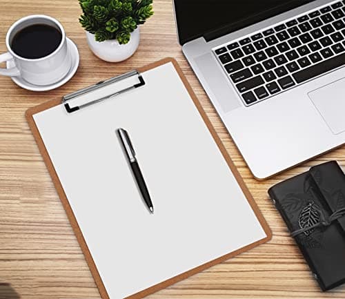 Clipboards, HERKKA 25 Pack Hardboard Office Clipboards Low Profile Clip Standard A4 Letter Size, ECO Friendly 7