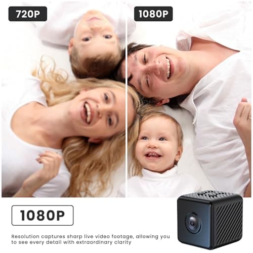 Mini Security Wireless 2025 Camera Small Home WiFi 1080P Micro HD Magnetic Nanny Cam with Motion Detection,Cloud & SD Storage,Night Vision,Can No Need WiFi Cams Tiny Cameras for Home Indoor Outdoor 6