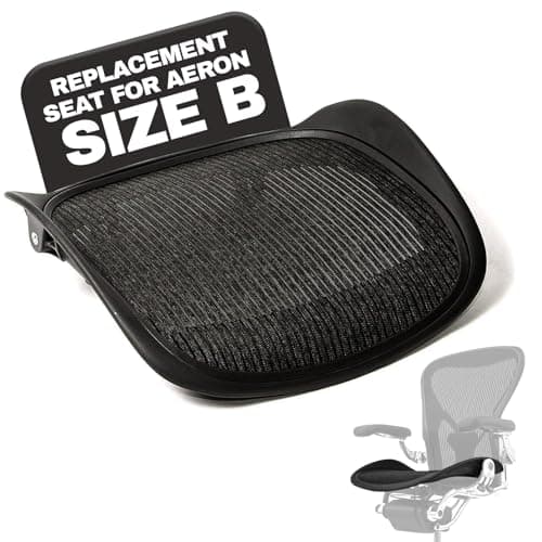 Replacement Seat for Herman Miller Classic Aeron Size B Medium (Black Mesh)