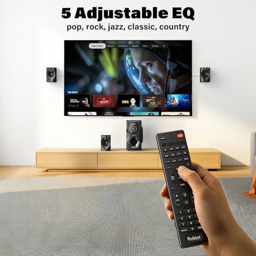 Bobtot Surround Sound Speakers Home Theater Systems - 700 Watts Peak Power 5.1/2.1Wired Stereo Speaker System 5.25" Subwoofer Strong Bass with Bluetooth ARC Optical Input 6