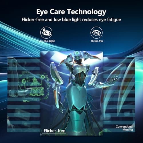 Raywego 24 inch Curved Monitor 100Hz FHD 1920x1080p Refresh Rate 16:9 Aspect Ratio Ergonomic Tilt & VESA Compatible - Home Office Gaming Monitor Sync Visual Experience for Work & Play 7