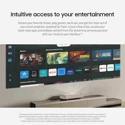 Samsung 130-Inch Class LPU9D Series The Premiere Ultra Short Throw 4K AI Smart TV Triple Laser Projector for Home Theater w/ Gaming Hub, Vision Boost, Powerful Sound, Alexa Built-In, SP-LPU9DSA, 2024 7