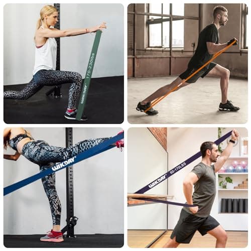 WIKDAY Resistance Bands for Working Out, Exercise Bands, Workout Bands, Pull Up Assistance Bands for Body Stretching Training Physical Therapy Muscle Training for Men & Women Gray (190-250 lbs) 6