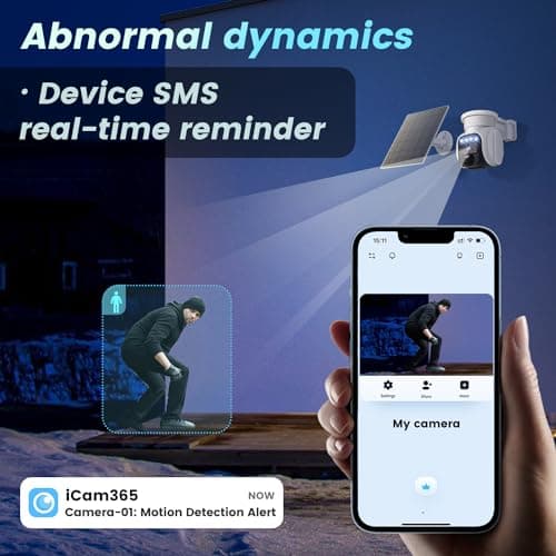 4G LTE Cellular Solar Security Camera Wireless Outdoor, No WiFi Solar Powere Camera Built in SIM Card & Subscription Fee, 350° Live View, 2K Camera with 2 Way Talk, PIR Motion Sensor, Cloud Storage 7