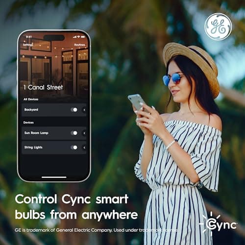 Cync GE A19 LED Smart Light Bulbs, Room Decor Aesthetic Bluetooth and WiFi Color Changing Lights, LED Indoor Light Bulb, Compatible with Alexa and Google (2 Pack) 6