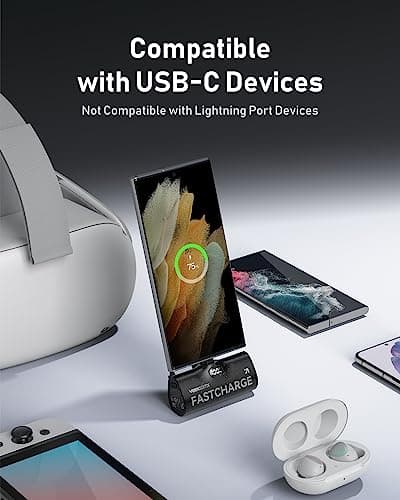 VEEKTOMX Mini Portable Charger USB C for iPhone 16, 5000mAh Portable Power Bank, 20W Fast Charging Compact & Lightweight Small Battery Pack for iPhone 16 15, Samsung Galaxy S23/S22, AirPods 5