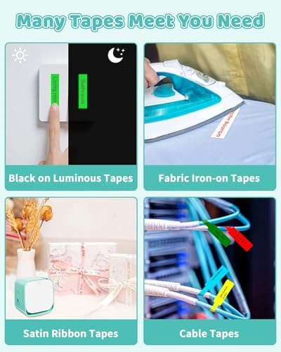 Vixic Bluetooth Label Maker - Rechargeable Mini Labeler Machine with Tapes, M960 Label Sticker Portable Printer, Multiple Icon Fonts for Kids School Home Business Office Organization 7