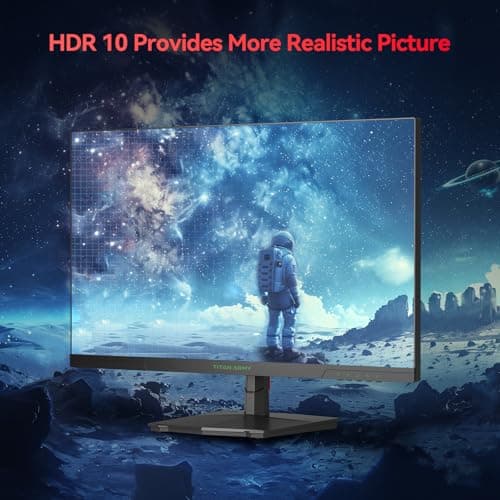 TITAN ARMY 27 Inch 180Hz 1440p Gaming Monitor, Fast IPS Panel, QHD 2K 2560 x 1440p, HDR 1ms GTG, Adaptive Sync Vertical Monitor, 120% sRGB, VESA 100 * 100 HDMI 2.0, DisplayPort 1.4, P27GR 8