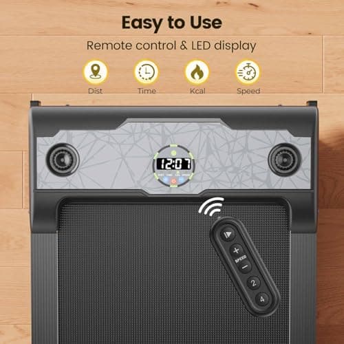 TINEF Walking Pad, Under Desk Treadmill for Home and Office, 4 in 1 Portable Treadmill with Incline for Walking, Jogging, Running and Climbing 6