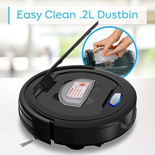 SereneLife Pure Clean Robot Vacuum Cleaner - Upgraded Lithium Battery 90 Min Run Time - Automatic Bot Self Detects Stairs Pet Hair Allergies Friendly Robotic Home Cleaning for Carpet Hardwood Floor 7