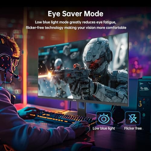 KTC 27 Inch QHD Gaming Monitor, 180Hz 1ms GTG Fast IPS 2K Computer Gamer Monitor, 1440P HDR Frameless Monitor with Adaptive Sync, Tilt Adjustment, VESA Compatible, Eye Care, DisplayPort HDMI, H27T22S 6