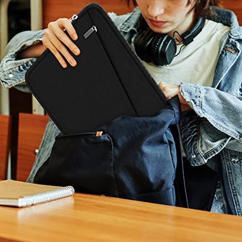 15.6 inch Laptop Sleeve, Durable Computer Carrying Bag Protective Case Briefcase Handbag with Front Pocket, Slim Cover for 15-16 Inch HP, Dell, Lenovo, Asus, Notebook, Black 5