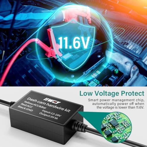 IIWEY N5 4-CH Dash Cam & Hardwire Kit for Parking Mode 8