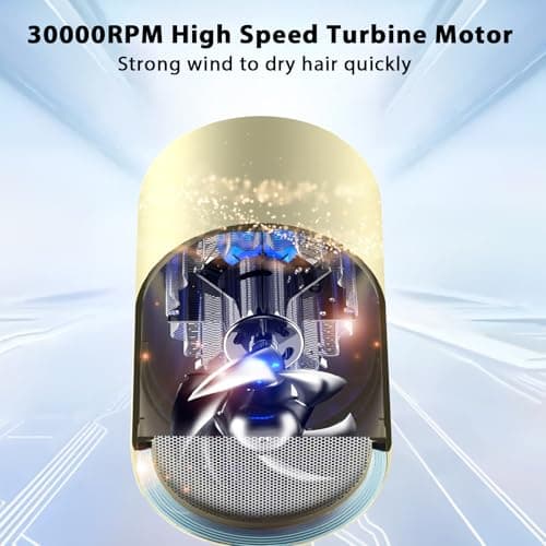 CLGTTBF Portable Hair Blow Dryer with Nozzle, Double Blue Light Hair Dryers for Women, 1000W Mini Travel Blow Dryer，Pink 6