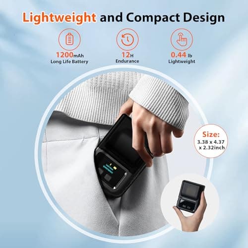 Phomemo M120 Bluetooth Label Maker - Portable Thermal Barcode Printer with App, 2" Wide Labels, Wireless Sticker Printer for Small Business,Home Office,QR Codes,Address Labels - iOS/Android Compatible 6