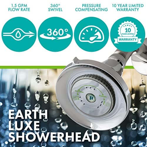 Niagara Conservation Earth Luxe High Efficiency 1.5 GPM Showerhead in Chrome, N3915CH 2