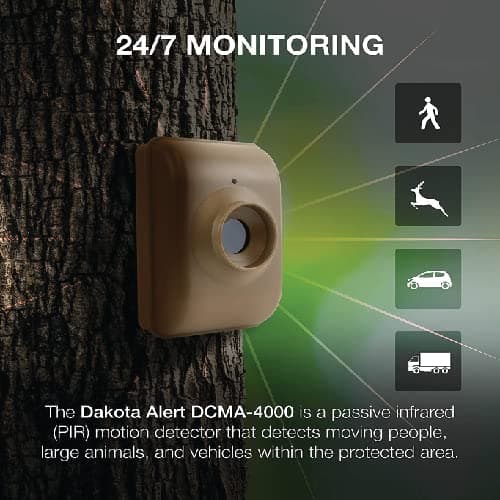 Dakota Alert Long Range Driveway Alarm Motion Detector - DCMA-4k Plus One Mile Wireless Range Alarm System - DCMT-4000 Transmitter & RE-4k Plus Receiver-Use Outdoors, Driveways, Entrances & Backyards 6