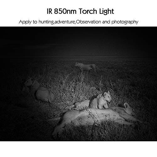 IR Illuminator LED 850nm Infrared Flashlight, Adjustable Focus Night Vision Torch Light for Hunting Varmint Coyote Hog Fox 4