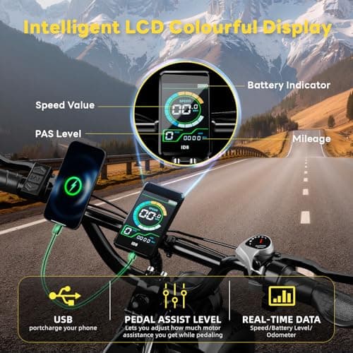 Electric Bike for Adults 1400W Peak, 48V 20AH(960WH) Removable Battery, 20"x4" Fat Tire Full Suspension 80 Miles Range Step-Thru 30+MPH Hunting Ebike, 7-Speed Dual Brakes Electric Bicycle White 8