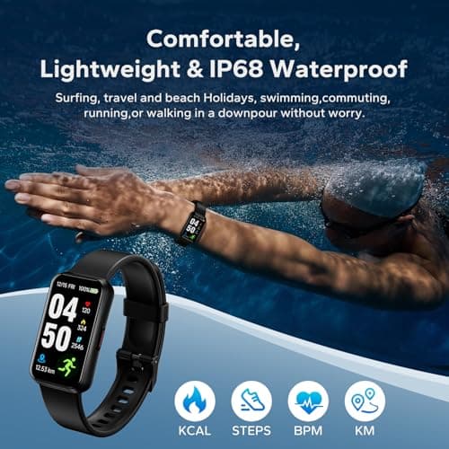 pixtlcoe Fitness Smart Trackers with 24/7 Health Monitoring,Heart Rate Sleep Blood Oxygen Monitor/Calorie Steps Counter Pedometer Activity Tracker/Smart Notifications for Men Women 5