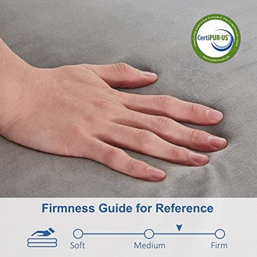 SINWEEK Tri Folding Mattress Foam Topper 4" Thickness Floor Cot Mattress, Guset Bed with Removable&Machine Washable Cover and Lining, CertiPUR-US Certified 25 x 75 Inch 5