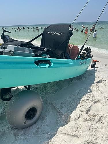 Suspenz Fishing Kayak Beach Sand Cart Trolley | Heavy Duty Canoe Carrier Trailer with Adjustable Bi-Directional Bunker Bars and Balloon Wheels | Catch-All Universal Beach Cart (22-9910) 7
