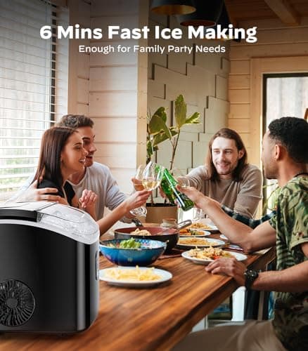 Nugget Ice Maker Countertop, Silonn Chewable Pellet Ice Machine with Self-Cleanin Function, 33lbs/24H Portable Ice Makers for Home Kitchen Officce, Black 5