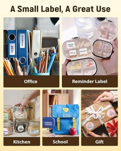 NADAllN Label Maker Machine with Tape, Bluetooth Thermal Label Printer for Small Business, Address, Barcode, Logo, Clothing, Label Makers for Office Home School 5