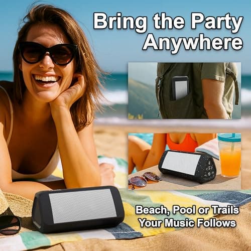 OontZ Angle 3 Ultra - Portable Bluetooth Speaker, 14 Watts, Bigger Bass, Hi-Quality Sound, 100 Ft Wireless Range, Play Two Speakers Together, IPX7 Waterproof, Home, Outdoor, Great Gift (White) 7