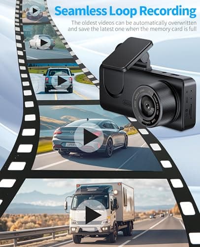 Dash Cam for Car, Front Dual Channel Dash Cam WiFi, Dash Camera for Cars 2.0" IPS Screen, App Control, G-Sensor, Loop Recording, 170° Wide Angle, Night Vision, Parking Mode 6