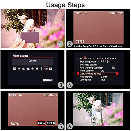 Anwenk Grey Card White Balance Card 18% Exposure Photography Card 5X4 Custom Calibration Camera Checker Video, DSLR and Film 7