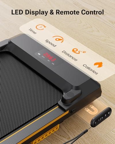 UREVO Under Desk Treadmill for Office Under Desk, Walking Pad 2 in 1 for Home/Office, Portable Walking Pad Treadmill with Remote Control, LED Display 7