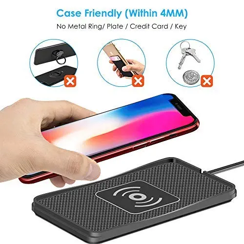 POLMXS Wireless Charger Car Charging pad 15W Fast Wireless Phone Charger Cell Phone Flat Charging mat Compatible with iPhone 11/12/12/14/15 Galaxy S21/S22/S23/24 NOTE10(C3Y) 5