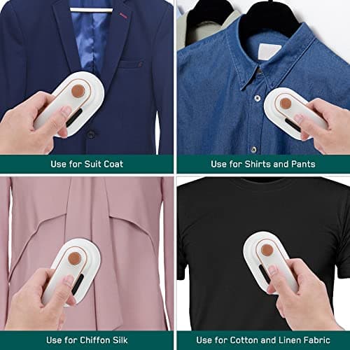 Portable Handheld Iron, Brynnl Mini Handheld Steamer Iron for Clothes, 180°Rotatable Travel Garment Steamer, Mini Ironing Machine Support Dry & Wet Ironing for Home,Travel,Gifts (white) 6