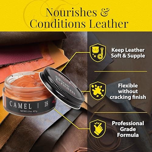 Kelly's Camel Shoe Polish 1.5 oz - Professional Leather Shoe Cream 5