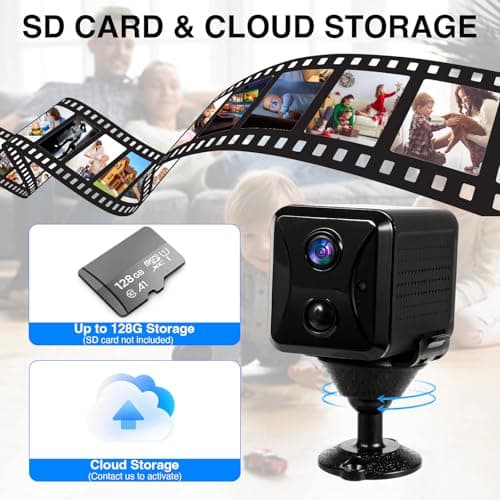 YISPK 4G LTE Hidden Camera,Cellular Security Camera No WiFi with 4G SIM Card, 4K HD Portable Car Spy Camera, 160° Wide View, with Night Vision, AI Motion Detection Alert App Control 3