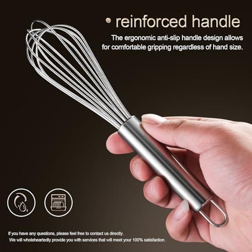 Aniso Stainless Steel Whisk (8.4 inches, Silver) 5
