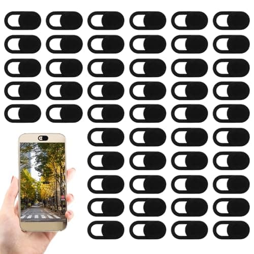 50 Pcs Webcam Cover Slide, 0.023 Inch Ultra-Thin Universal Laptop Camera Cover Slide for Laptop, Computer, Phone Protect Your Privacy and Security