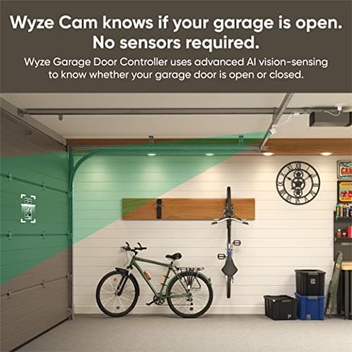 Wyze Smart Garage Door Opener w/built-in HD Video, Remotely Control Garage Door, 1080p HD Video w/Color Night Vision, Two-Way Audio 5
