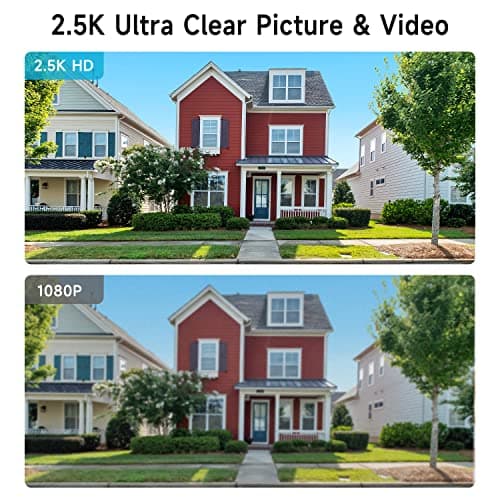 WOOLINK 2PCS 4MP Solar Security Cameras Wireless Outdoor, 2.5K Solar/Battery Powered Camera for Home Security, Pan/Tilt 2.4Ghz WiFi Camera with PIR, 2-Way Audio, Cloud/SD, Color Night Vision 3