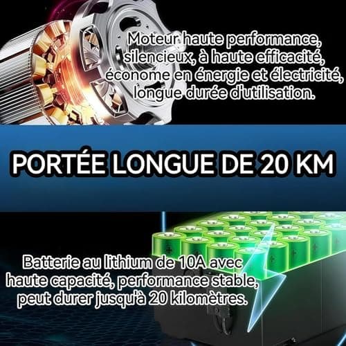 ByteTecpeak Lightweight Electric Wheelchair for Adults - Foldable Electric Wheelchairs for Seniors, 500W Motors Motorized Wheelchairs Support 330 lbs, All Terrain Travel Powered Wheel Chairs, Blue 8