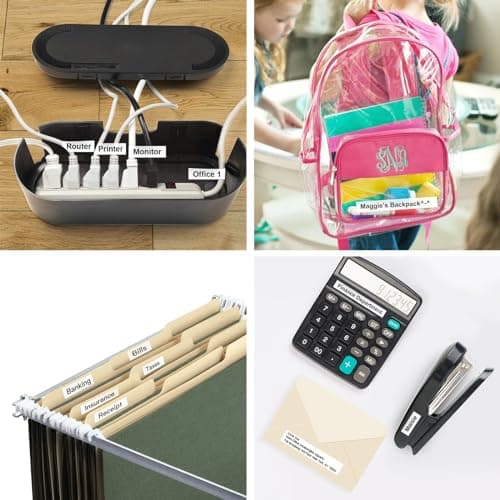 SUPVAN E10 Bluetooth Label Maker Machine with Tape, Continuous Waterproof Label, Versatile App with 35 Fonts and 1k+ Icons, Label Printer for Home, Kitchen, School, Office Organization, Green 6