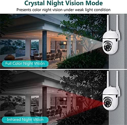 KUNTLEY Outdoor Security Cameras, 2.4GHz & 5G WiFi Cameras for Home Security, 1080P Dome Surveillance Cameras 360° View,2-Way Audio, Security Camera with Motion Detection (2PC) 5
